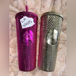 Starbucks gold & pink venti studded metallic tumbler
2022 fall/winter